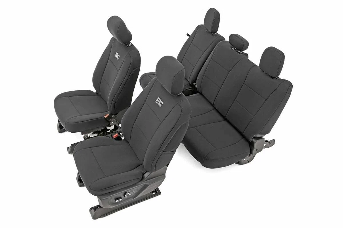Fits Ford F-150_Lightning_F-250 (15-23) Seat Covers FR Bucket and RR Bench 91018